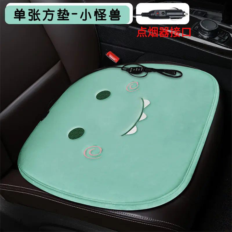 Heated Square Car Seat Cushion for Winter Decor