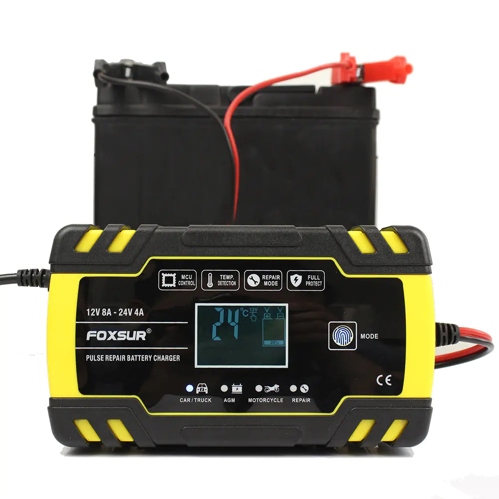LCD Display Motorcycle Battery Charger